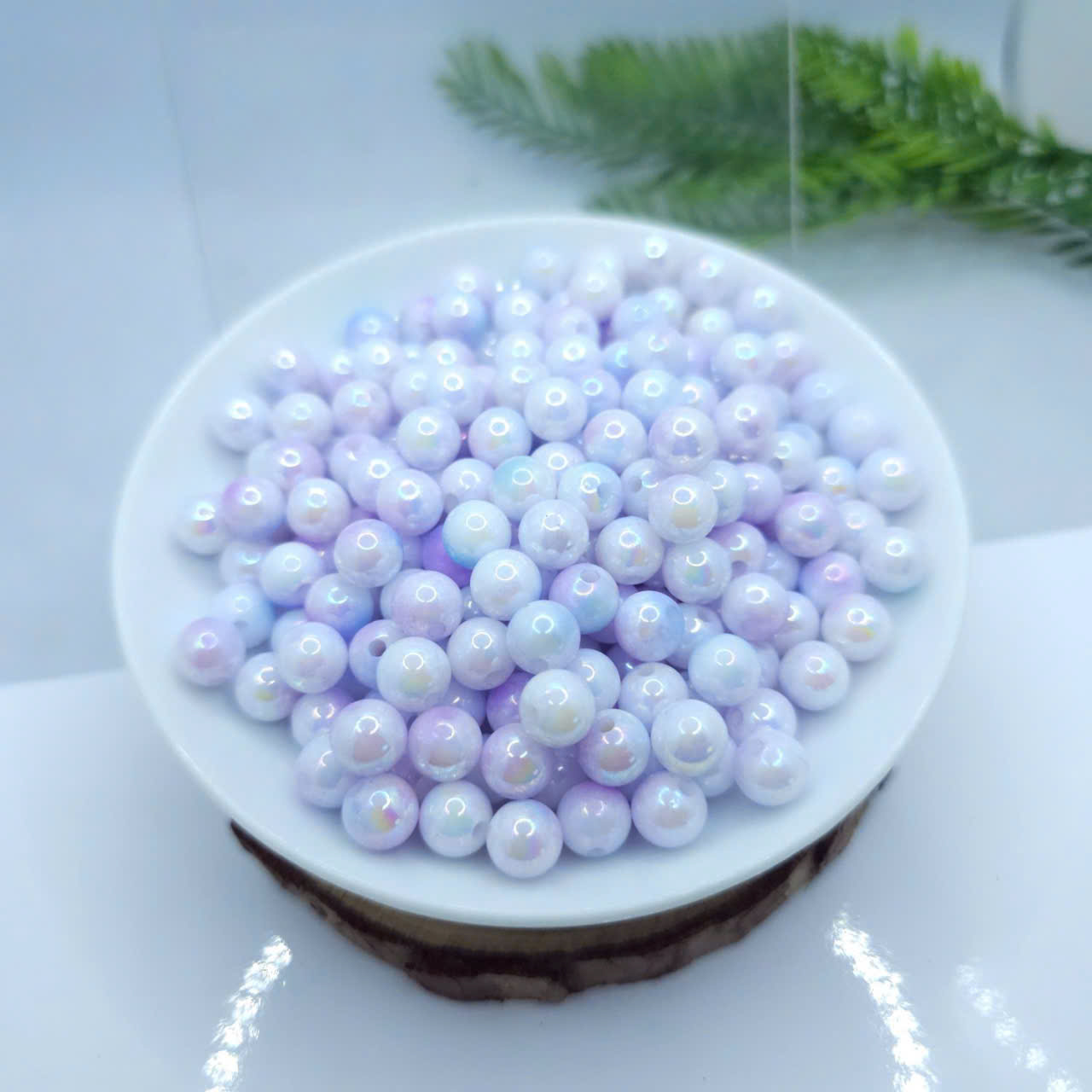 Hạt nhựa chuyển màu 8mm tím
