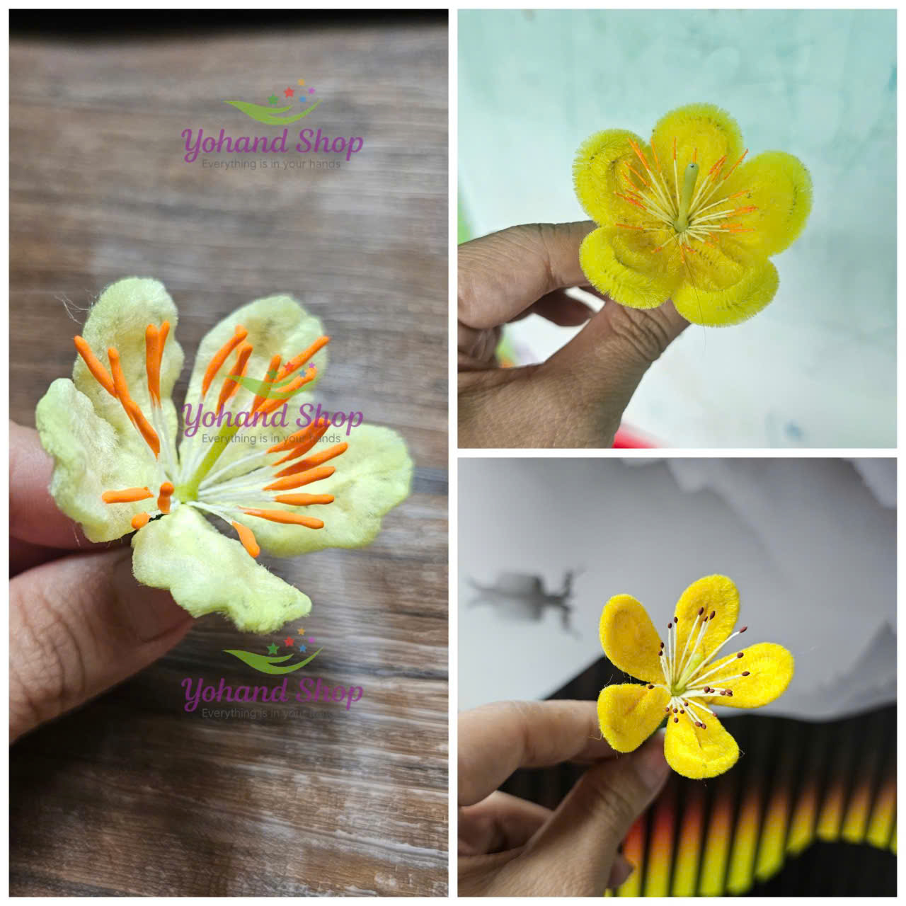 Hoa mai bằng kẽm nhung